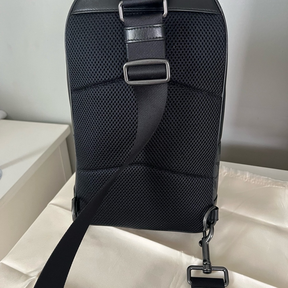 Coach Black and Gray Signature Backpack - Picture 4 of 9